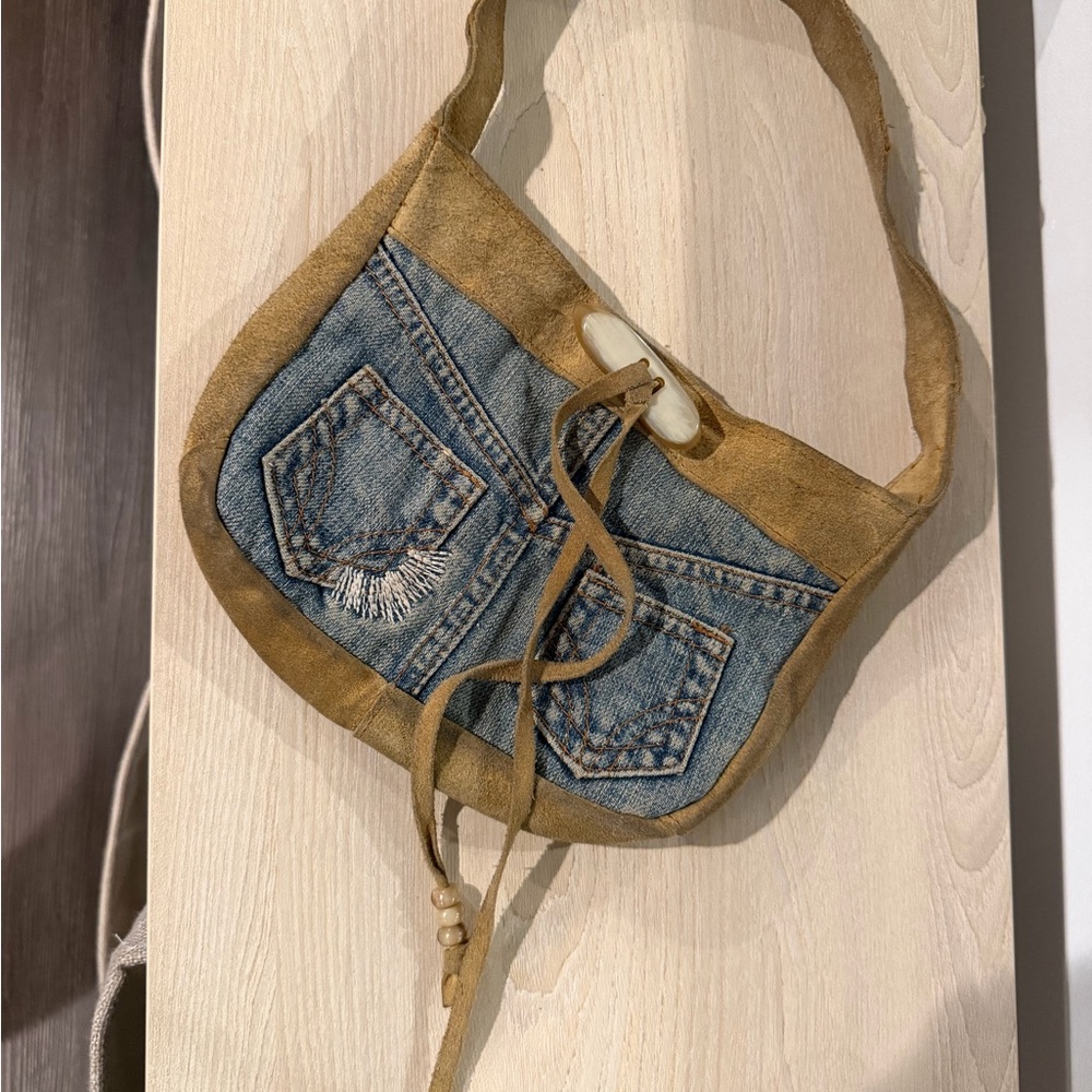 Rare Dolce & Gabbana Vintage Denim Cheetah Bag
